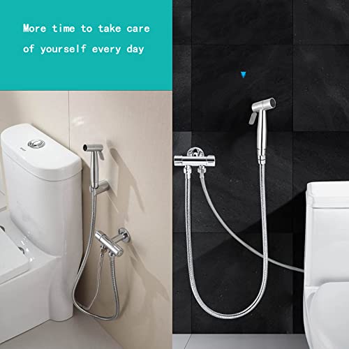 3Pcs Handheld Bidet Sprayer Head for Toilet, Hand Held Bidet Spray Water Pressure Control Adjustable Stainless Steel Spray for Feminine Wash Pet Diaper Bathroom Kitchen Cleaning - Image 6