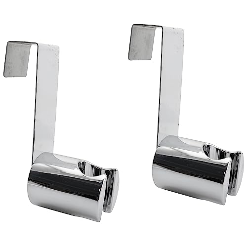 LQ Industrial 2pcs Shower Head Holder, 42x98mm Wall Mounted Toilet Bidet Spray Stand Sprinkler Head Bracket for Bathroom Storage Hooks
