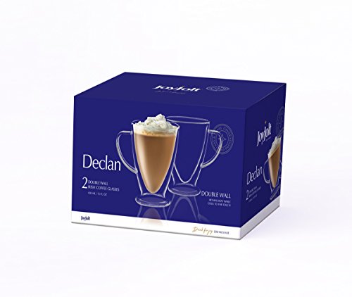 JoyJolt Declan Irish Double Wall Insulated Glass Coffee Cups (Set of 2) -15-Ounces - Image 5