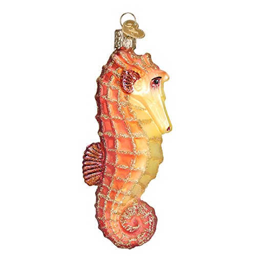 Old-World-Christmas-Ornaments-Orange-Sea-Horse-Glass-Blown-Ornaments-for-Christmas-Tree 41he3qy+NLL