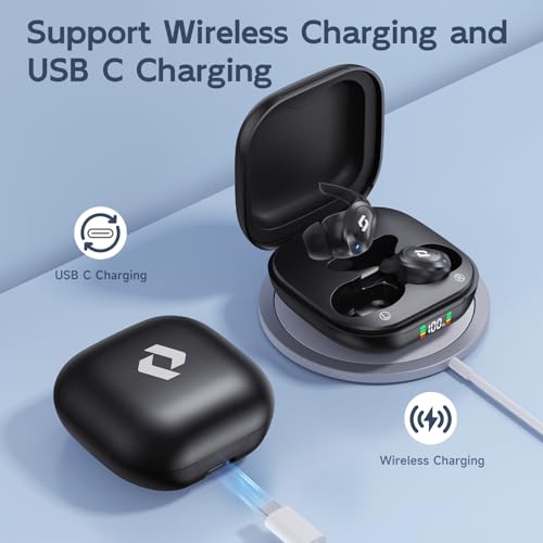 Wireless Ear buds Bluetooth Earbuds Wireless Charging Case Waterproof Headphones Built in Microphone Stereo Bass 64H Playback LED Power Display for iPhone Android Phones Computer Sports Gaming Workout - Image 5