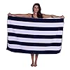 La Calla Cabana Beach Towel - 100% Terry Velour Cotton Turkish Towels - 35 Inches by 60 Inches Plush Soft and Comfortable and Extremely Absorbent - Eco Friendly (3 Pack, Navy) 41zPq 24mRL. SS100