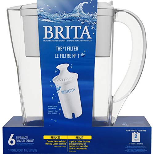 Brita Small 6 Cup Water Filter Pitcher with 1 Standard Filter, BPA Free – Space Saver, White - Image 3
