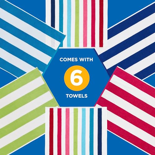 Ben-Kaufman-Cabana-Stripe-Beach-Pool-Towel-Large-Cotton-Terry-Beach-Towel-Soft-Absorbant-Assorted-Colors-30-x-60-6-Pack 5146C9VVfML