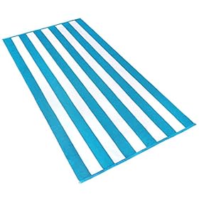 Kaufman - Luxurious, Plush, 100% Combed Ring Spun Yarn dye Cotton Velour Oversized 32”x62” Highly Absorbent, Quick Dry, Colorful Striped Beach, Pool and Bath Towel (Mix, 4) 515Vne +kUL. SS280
