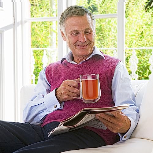 Comfome Clear Coffee Mug 16 OZ, Double Borosilicate Glass Coffee Cups Set of 4 with Spoons,Insulated Glass Coffee Mug for Hot Beverages - Image 6