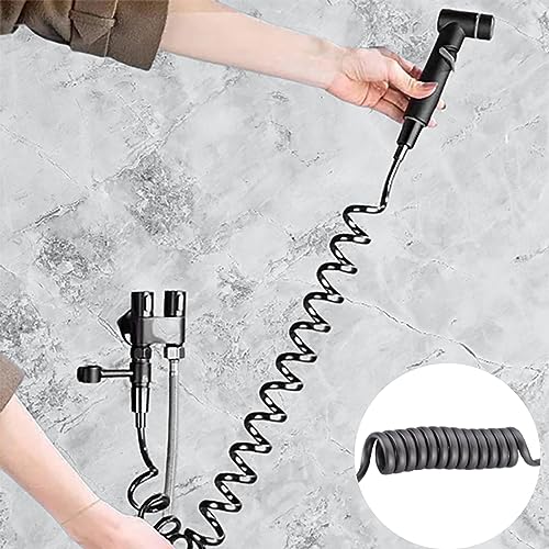 1-In-2-Out Dual Control Valve, Hand Held Bidet Sprayer for Toilet,Mini Toilet Faucet Sprayer Kit Butt Washer,Hand Shower Bidet Attachment for Washing Machine and Toilet (Silver) - Image 7