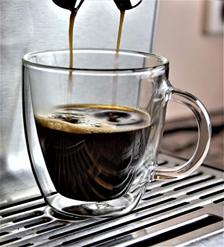 Dewstone Espresso Cups with Espresso Paddles (SET OF 2). Fits ALL Nespresso Machines. 5.4 oz Espresso Glasses. Insulated Double Wall Thermo Mugs, 2PACK - Image 3