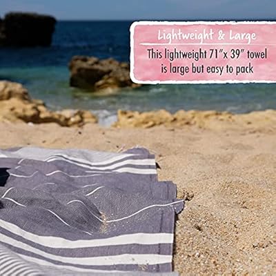 SUNSPUN LINENS Turkish Beach Towel, 39x71in Extra Large Quick Dry Towel Cotton Oversized Turkish Towel and Blanket for Adults Travel Turkish Bath Towels (Coral) 518vY91hfML. SS400