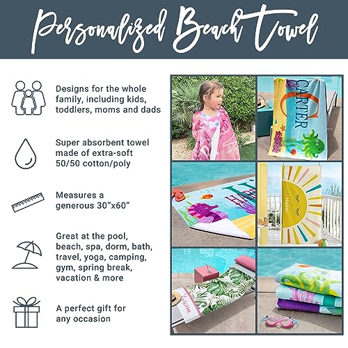 Lets-Make-Memories-Personalized-Their-Own-Name-Beach-Towel-Stripes-Customized-Towels-for-Pool-for-Spring-Break-Summer-Fun-30-W-x-60-L 51Ji4zjryJL