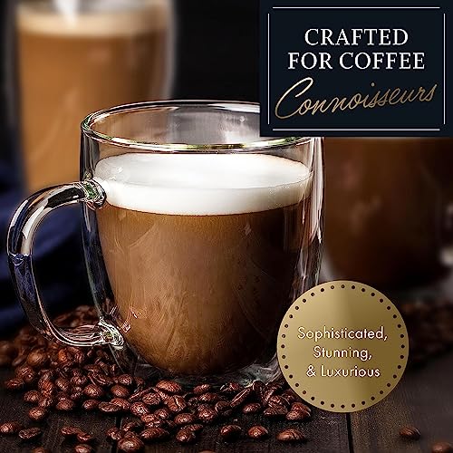 ELIXIR GLASSWARE Large Double Wall Coffee Mugs 16 oz - Double Wall Glass Set of 2 - Insulated Coffee Mugs with Handle (16 oz) - Image 8