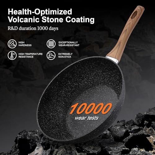 Leetaltree Nonstick Healthy Cookware Sets - 16 Pieces Pots and Pans with Utensils and Steamer, Nonstick Cast Aluminum Kitchen Cookware with Bakelite Handles, Non Toxic, PFOS/PFOA Free - Image 4