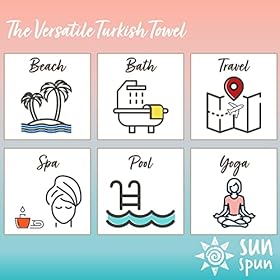 SUNSPUN LINENS Turkish Beach Towel, 39x71in Extra Large Quick Dry Towel Cotton Oversized Turkish Towel and Blanket for Adults Travel Turkish Bath Towels (Coral) 51lGGUv0pdL. SS280