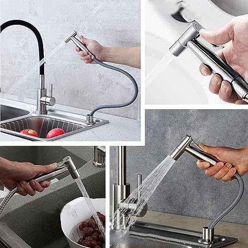 YuanYouTong Handheld Bidet Sprayer for Toilet, Stainless Steel Shower Sprayer Head, Bathroom Water Spray Jet Spray Diaper Sprayer Feminine Wash, Sprayer Set Pressurized Water Gun Flusher Nozzle - Image 6