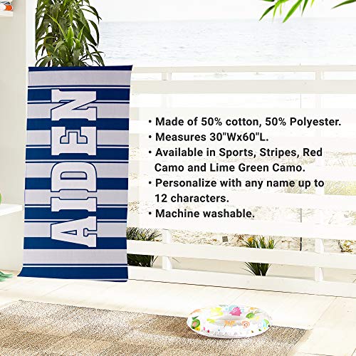 Lets-Make-Memories-Personalized-Their-Own-Name-Beach-Towel-Stripes-Customized-Towels-for-Pool-for-Spring-Break-Summer-Fun-30-W-x-60-L 51sEb3vYDYL