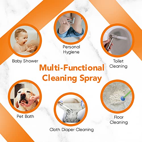 NRA Trader - Handheld Bidet Sprayer Kit, Stainless Steel Bidet Attachment for Toilet and Wall Mounting Options, Multifunctional Handheld Bidet for Personal Washing, Cleaning Things, Pets and More - Image 6