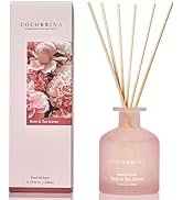 Cocorrína Reed Diffuser Sets - Rose & Tea Leaves 6.76oz Diffuser with Sticks Home Fragrance Essen...