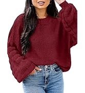 Miessial Women's Pullover Sweaters Casual Cable Knit Chunky Sweater Long Sleeve Crewneck Loose Kn...
