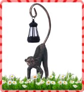 Copper Monkey with Solar Lantern