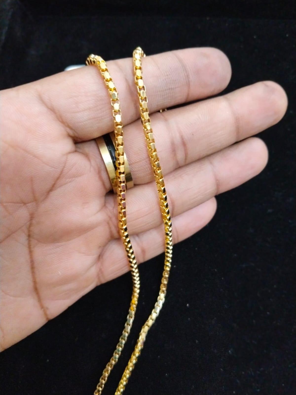 Buy Myval 18krt Gold tone Color Plated waterproof Chain for Lifetime ...