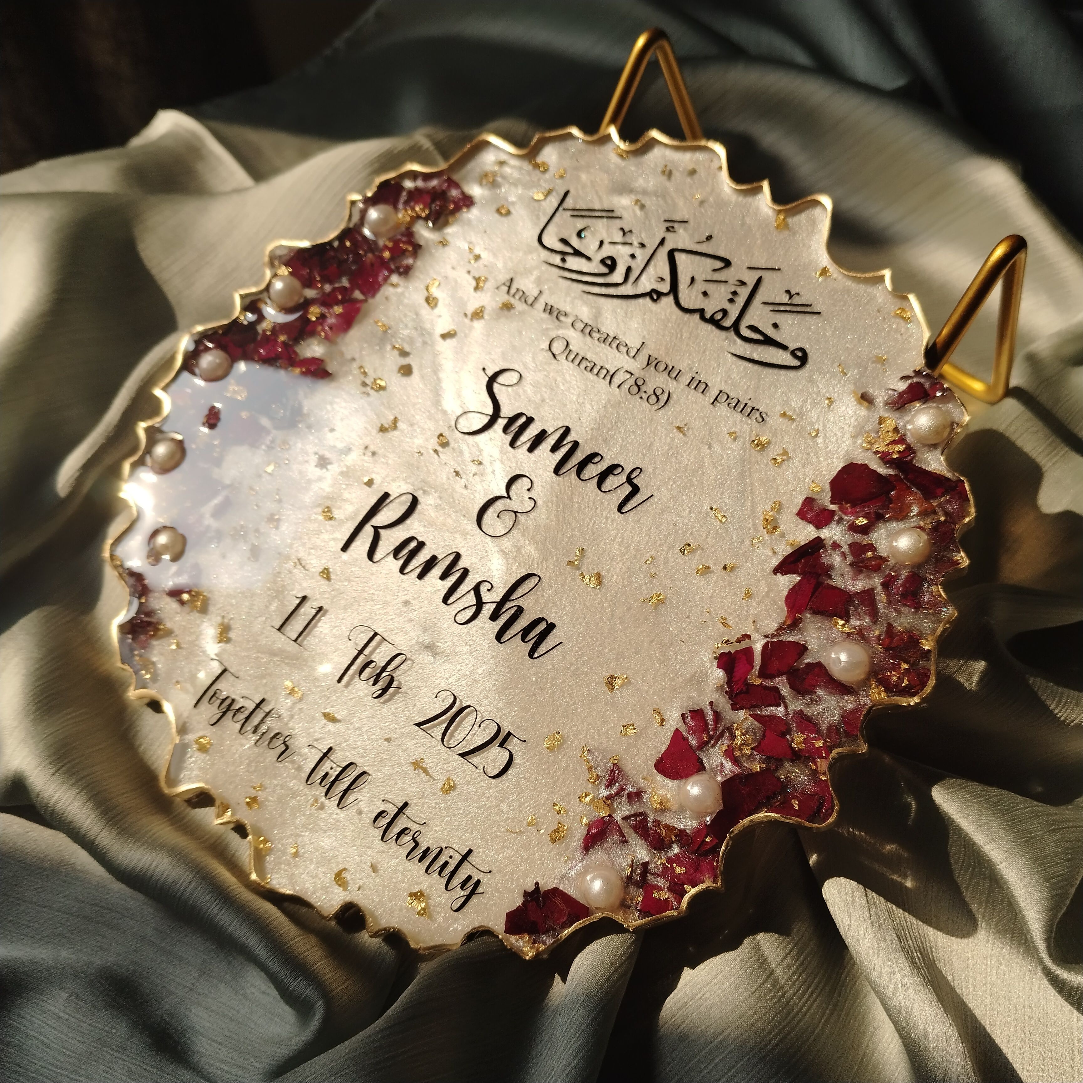 Shop online for Nikkah frame best for gifting from resin art