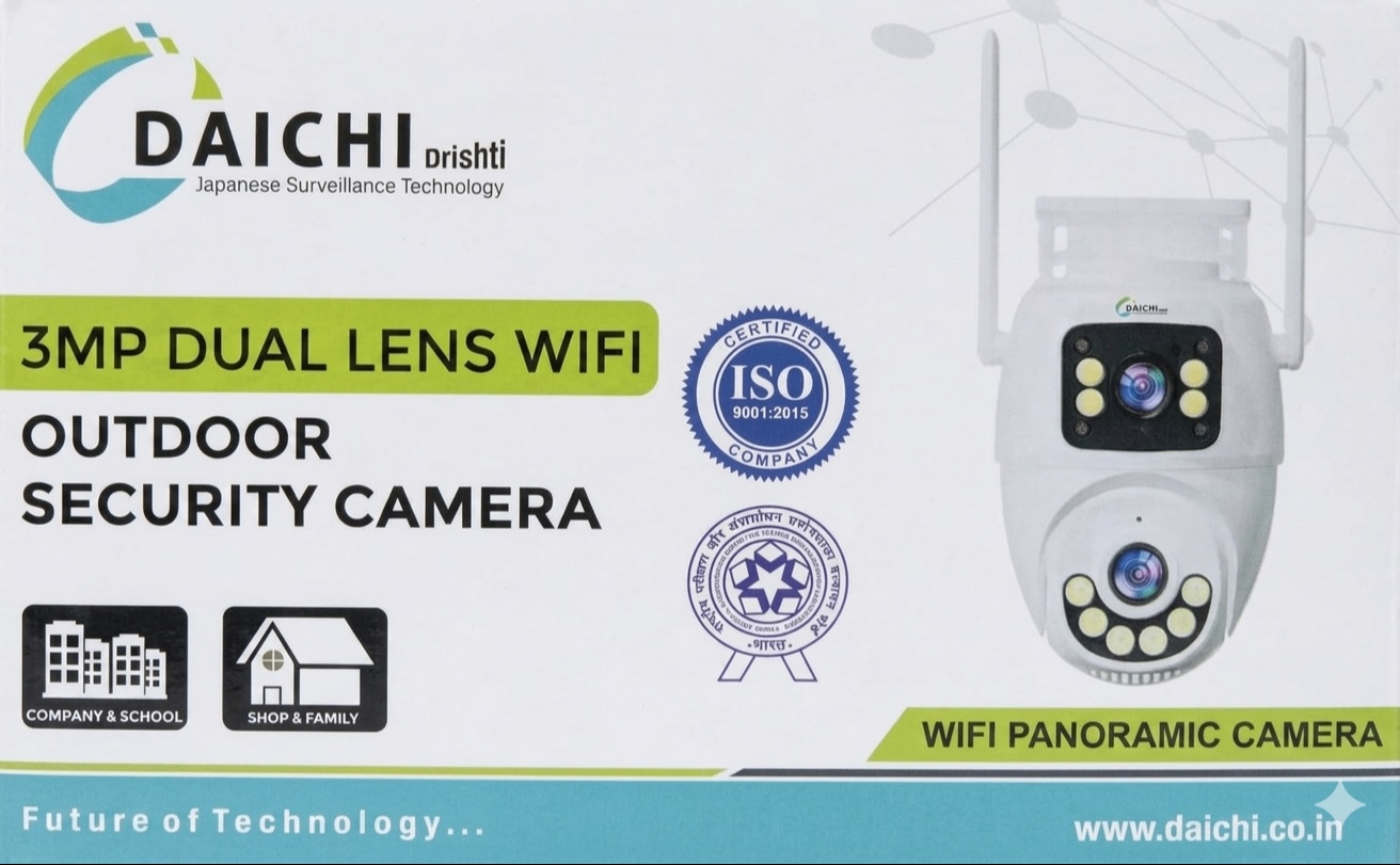 Daichi 3MP Dual Lens WiFi Outdoor Security Camera