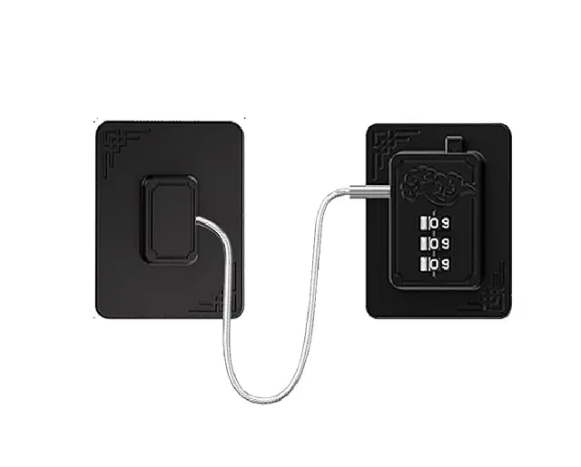 Baby Safety Furniture Locks, Combination Number Lock Latches for Fridge, Cabinet, Almirah, Drawers | Double Sided 3M Tape (Pack of 1, Black)