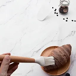 Silicone Basting Oil Brush for Cooking, Baking, Grilling with Heat-Proof Wooden Handle (9 Inches)