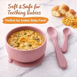 SPY KIDS® 12Pcs Silicone Baby Feeding Set | BPA-Free, Microwave Safe | Suction Plate, Suction Bowl, 2in1 Cup, Spoon, Fork, Small Spoon & Fork, Silicone Bib, Cloth Bib, Finger Brush with Case