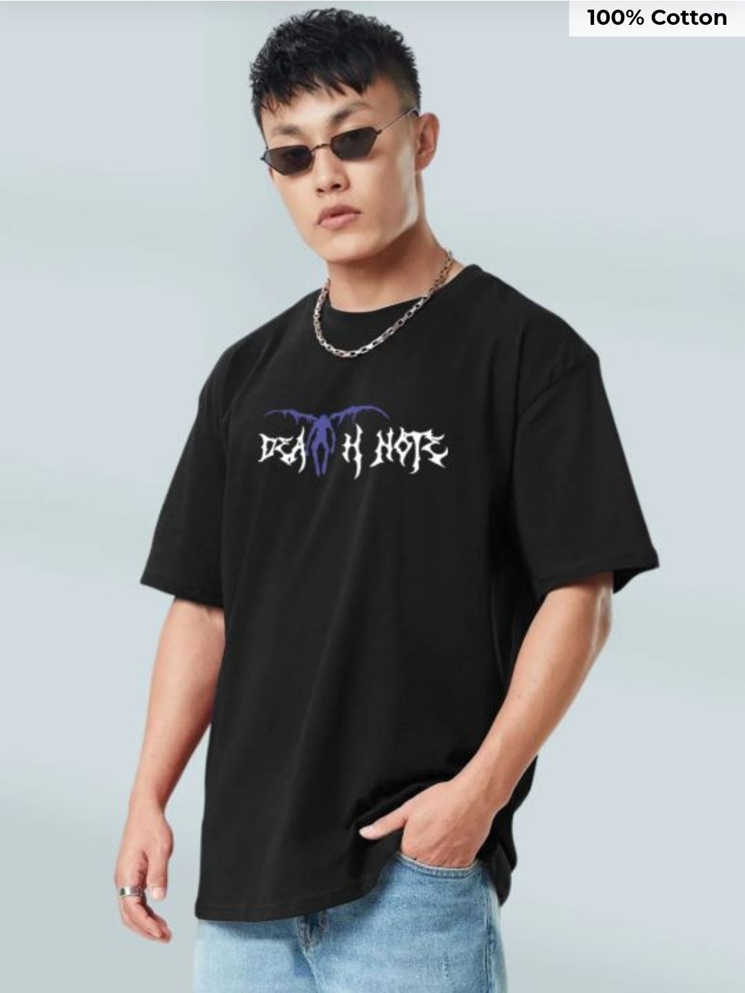 Buy Death note black oversized tshirt | The Rockerz