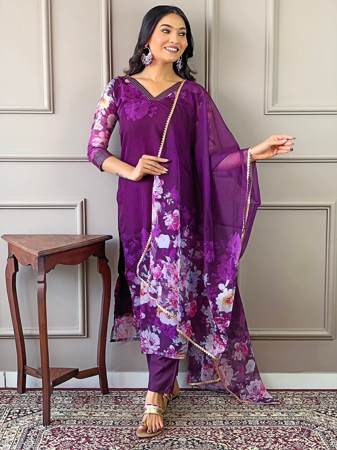 Yuugen Organza Kurta Set of 3