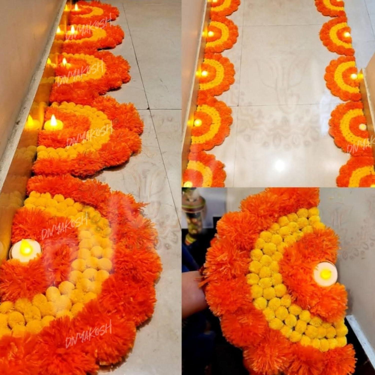 Led Rangoli Buy Divyakosh Decorative LED Floor Rangoli Set, Orange and Yellow ...