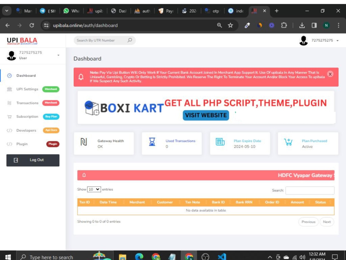 Buy PAYTM DYNAMIC QR CODE GENERATOR UPI GATEWAY | all services provider
