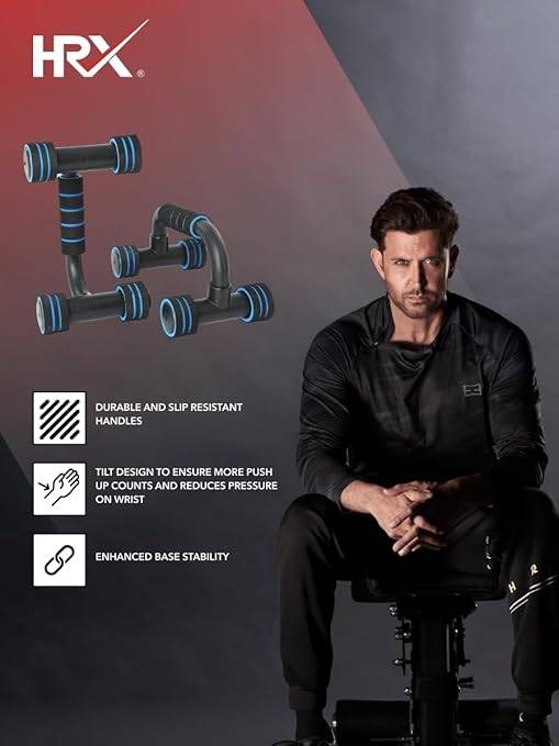 Buy HRX Push-Up Bar Pair Non-Slip Foam Grip Skid-Free Sk