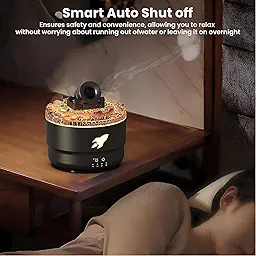 Cannon Blast Aroma Humidifier Diffuser For Home, Office | Ultrasonic Barbette Diffuser (With Multi-Color LED Light, 5 x 5.5 Inches, 280ml, Black)