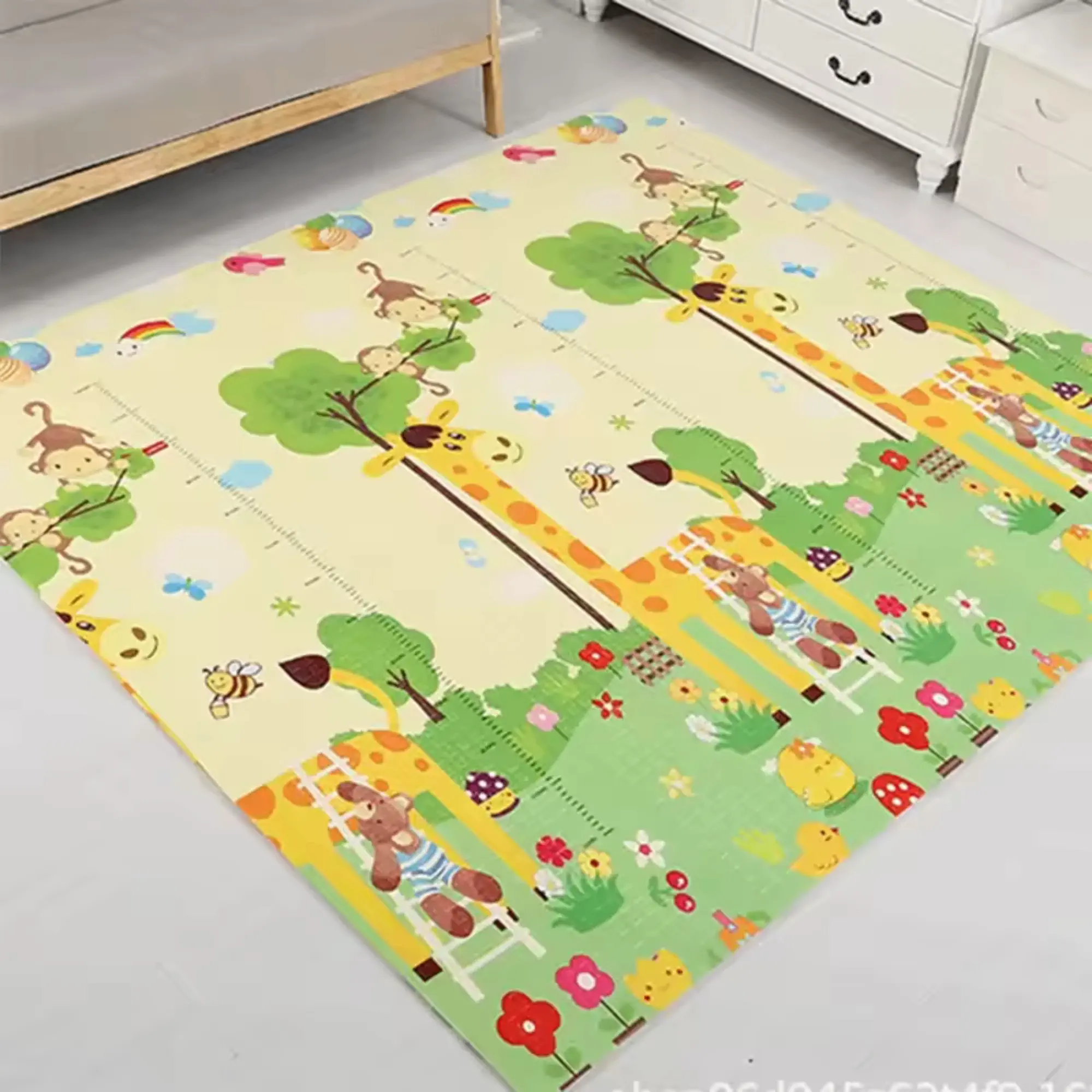 SPY KIDS Baby Play Mat Extra Large Reversible | BPA Free Learning & Crawling Foldable Foam Mat | 1 Pc With carry bag