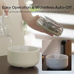 Volcano Flame Aromatherapy Humidifier for Home | Ultrasonic Essential Oil Aroma Diffuser with Multi-Colour LED (4 x 4 Inches, 160ml Tank) - White