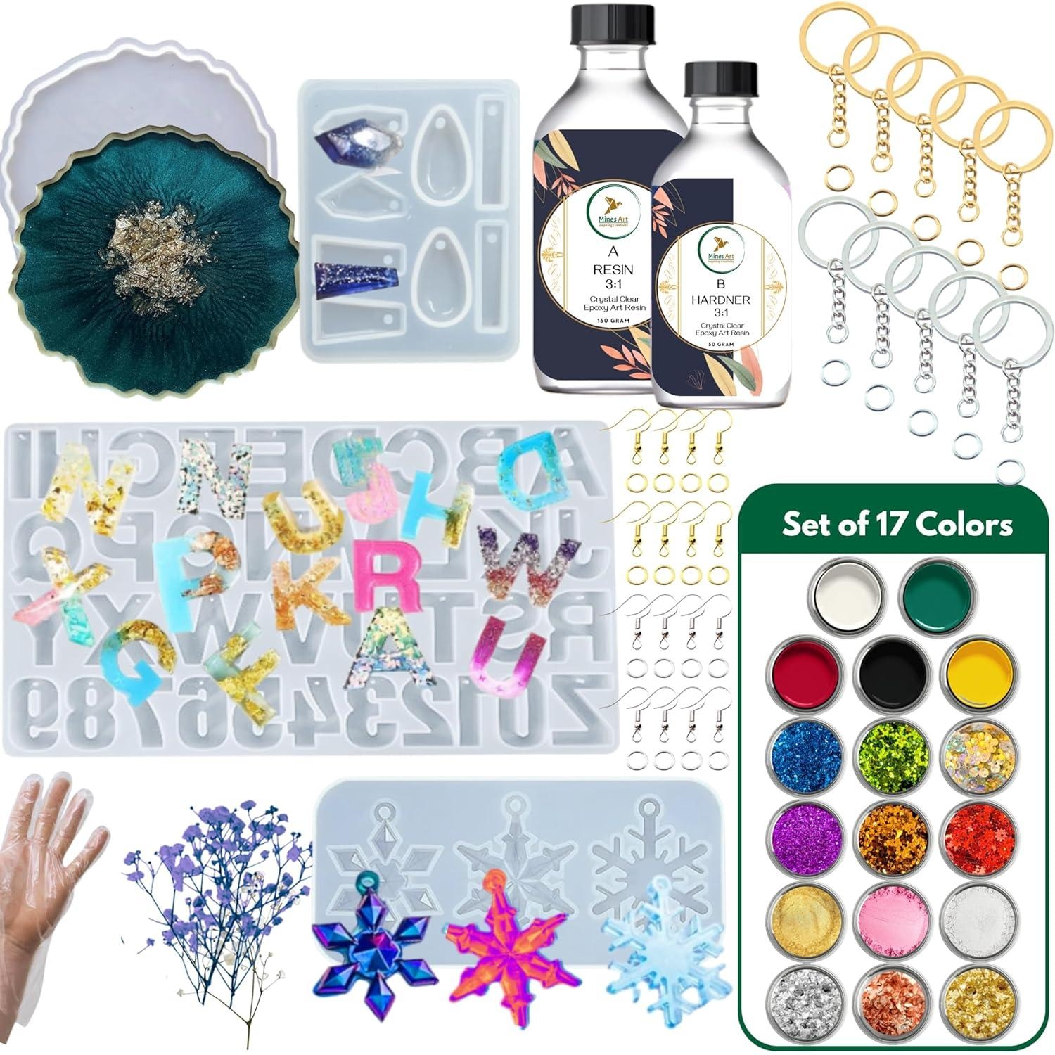 Buy Mines Art DIY 95 Pcs Pro Resin Art Kit with 200 Gm Resin