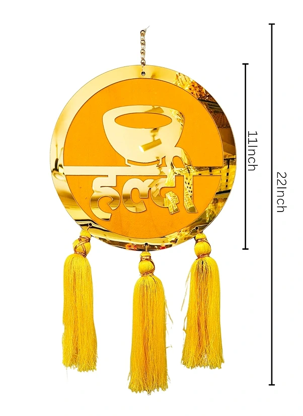 Crafonic Mdf Acrylic Plated Haldi board for wedding Decoration,Ceremony