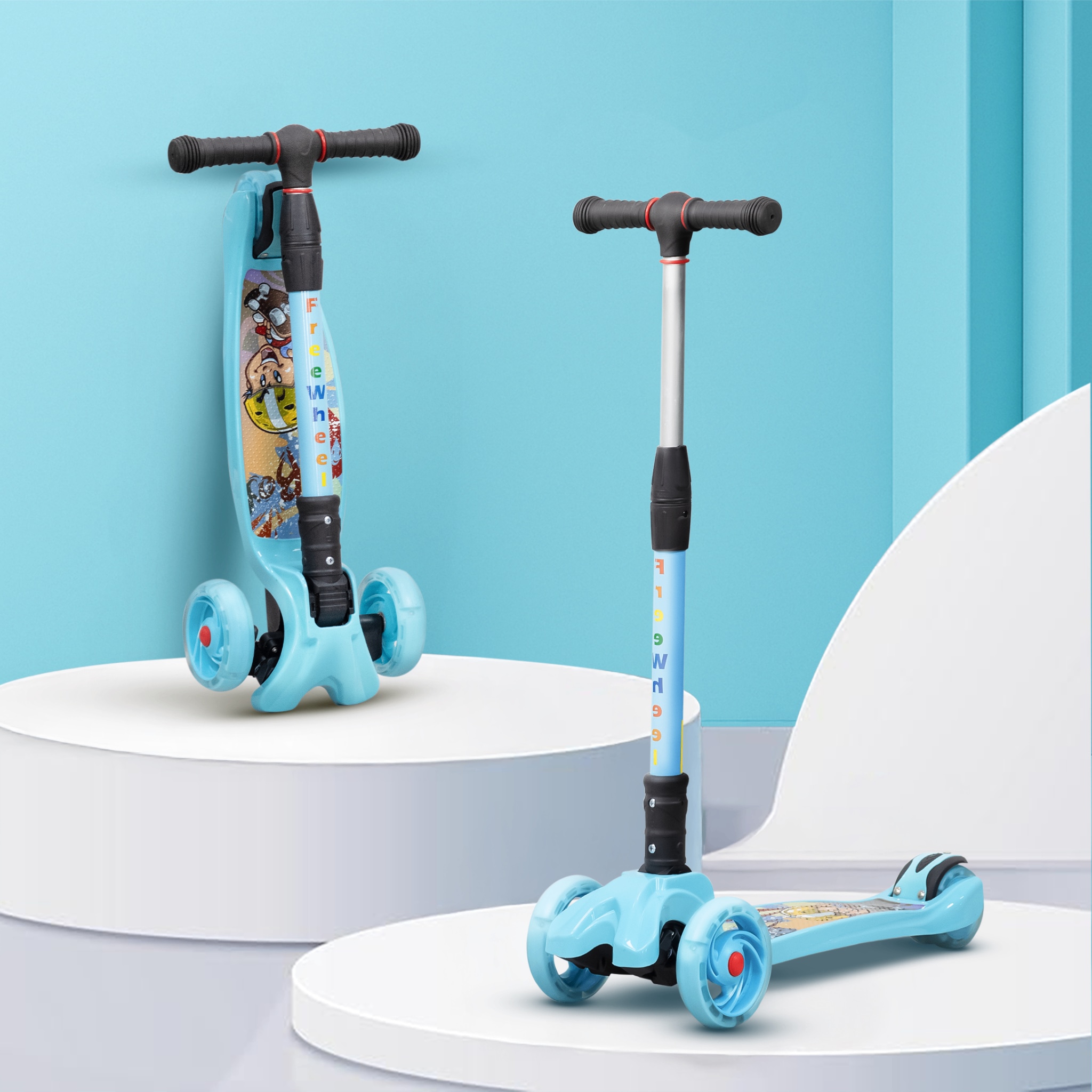 happy Buy Happy Bear Kick Scooter for Kids 5–12 Years | 75 kg