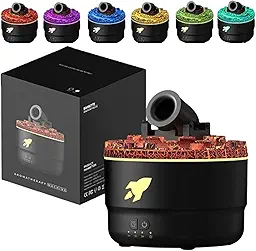 Cannon Blast Aroma Humidifier Diffuser For Home, Office | Ultrasonic Barbette Diffuser (With Multi-Color LED Light, 5 x 5.5 Inches, 280ml, Black)