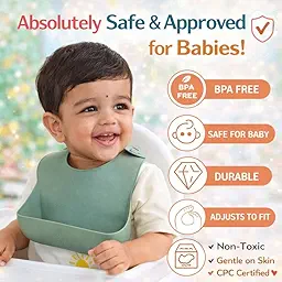 SPY KIDS® Silicone Baby Feeding Set | Suction Plate + Soft Spoon, Fork & Adjustable Bib | Baby-Led Weaning Starter Kit | 100% BPA-Free Food Grade | Microwave, Freezer & Dishwasher Safe | 6+ Months