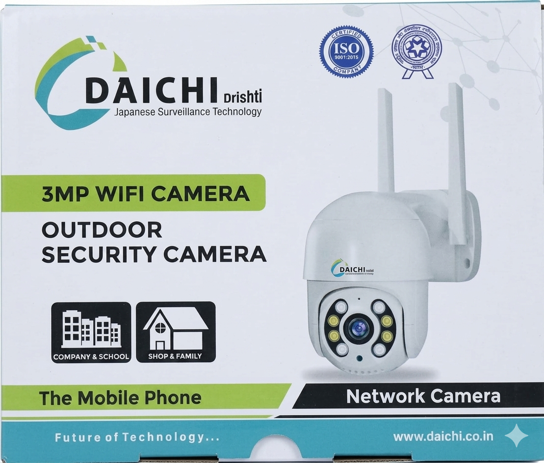 セキュリティ・セーフティ daichi Daichi 3MP WiFi Outdoor Security Camera | Shop DeepShop.in