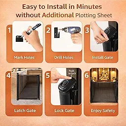 SPY KIDS® Retractable Baby Gate | Easy Drill | Extra Wide 140cm Mesh Safety Gate for Stairs, Doorways & Hallways | Babies & Pets | One-Hand Lock | Indoor & Outdoor | 86cm Height