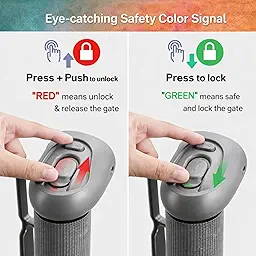 SPY KIDS® Retractable Baby Gate | Easy Drill | Extra Wide 140cm Mesh Safety Gate for Stairs, Doorways & Hallways | Babies & Pets | One-Hand Lock | Indoor & Outdoor | 86cm Height