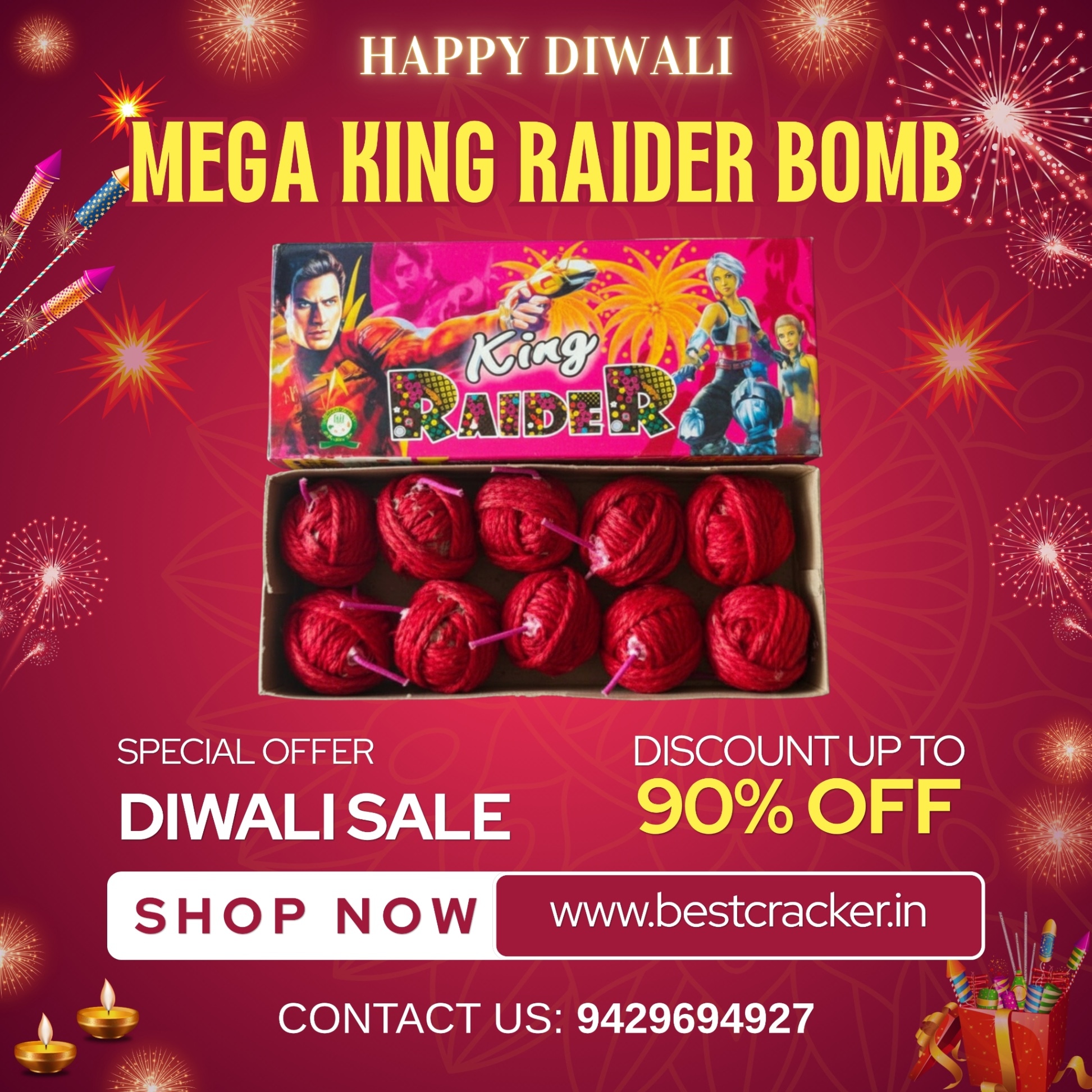 GTP Nithra Mega King Raider 10 Pcs – Power Bombs