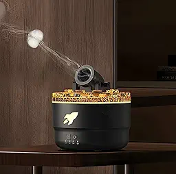 Cannon Blast Aroma Humidifier Diffuser For Home, Office | Ultrasonic Barbette Diffuser (With Multi-Color LED Light, 5 x 5.5 Inches, 280ml, Black)