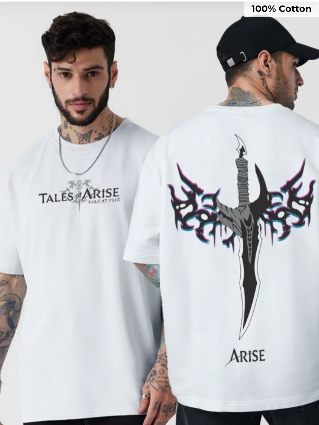 Buy Tales of arise white oversized tshirt | The Rockerz