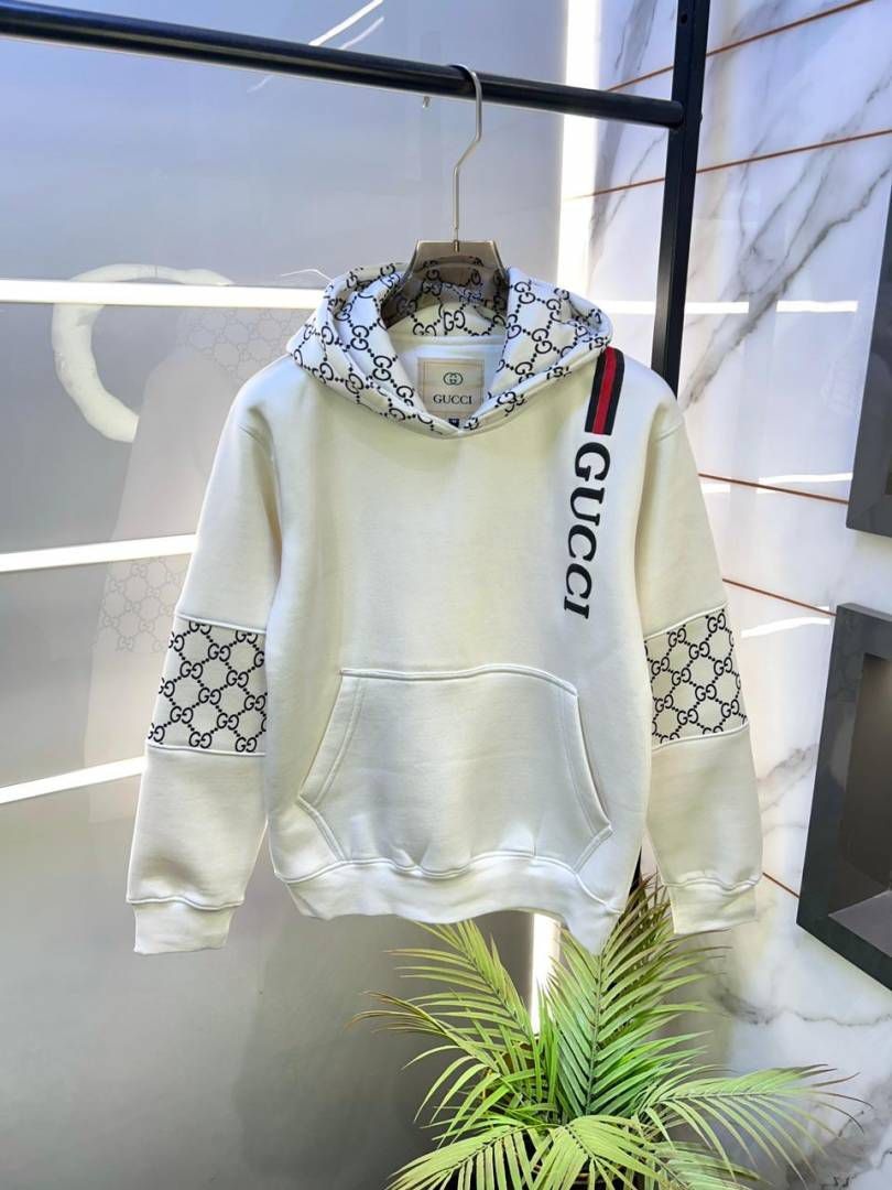 GUCCI ホワイト ロゴパーカー Buy Gucci GG Pattern Hoodie | Premium White Hooded Winter