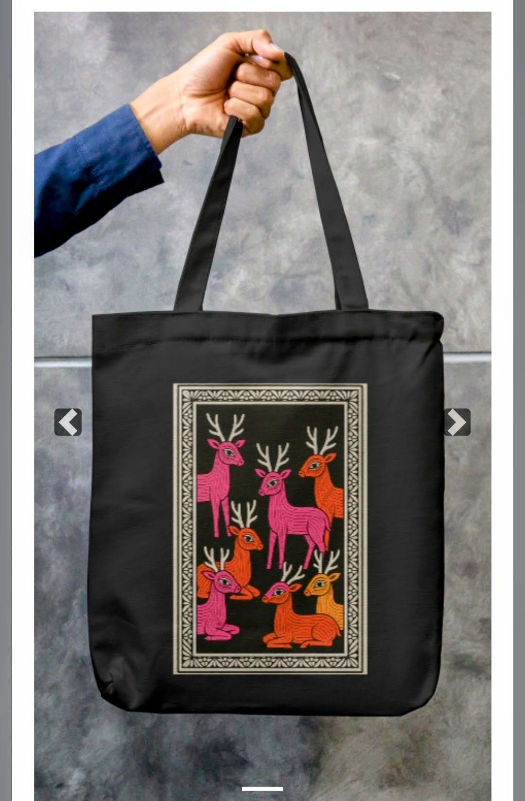 Harinika Zippered Canvas Tote Bag
